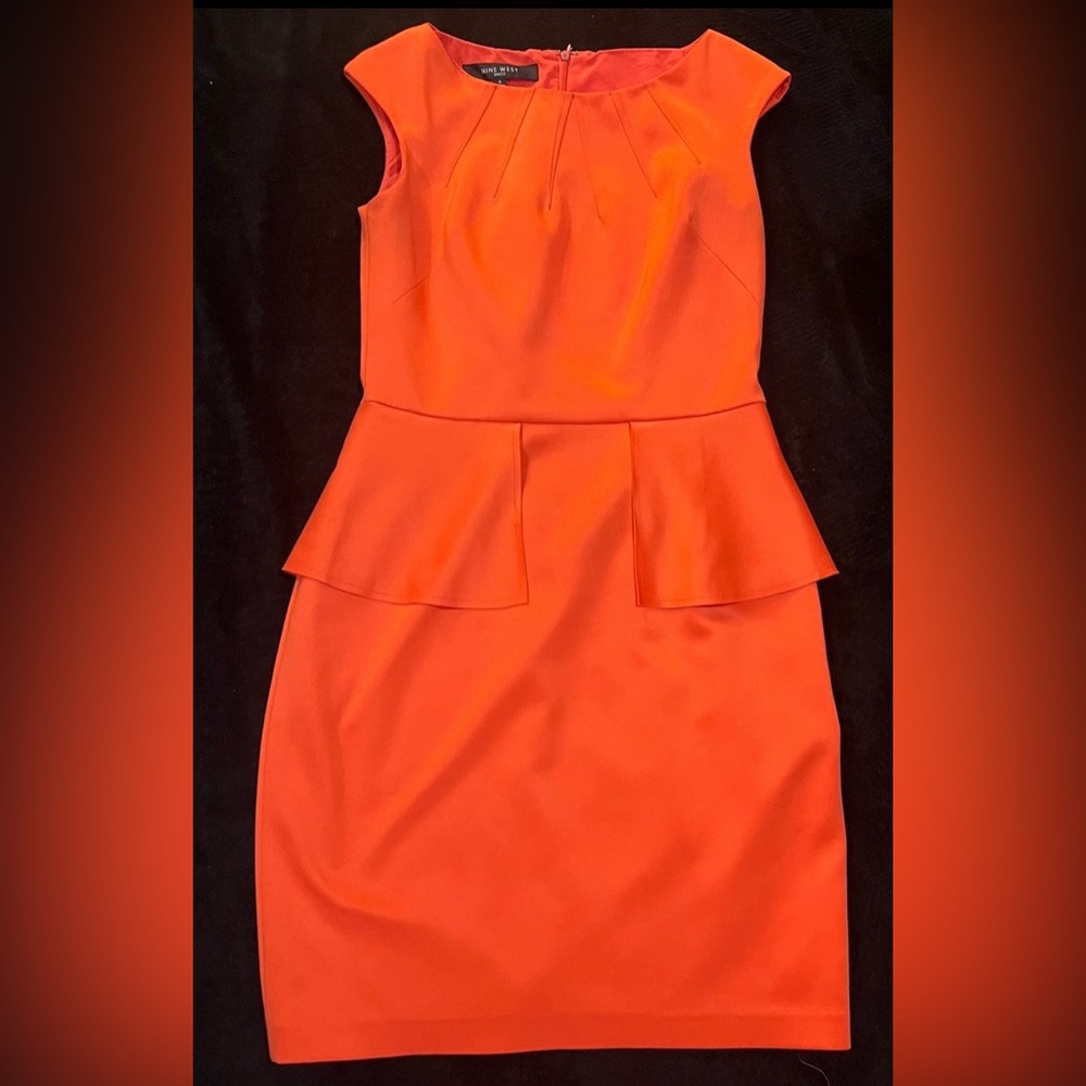 Nine West Strapless Orange Dress
